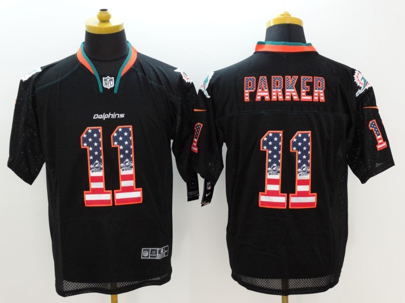 Men's Miami Dolphins DeVante Parker #11 Black Jersey